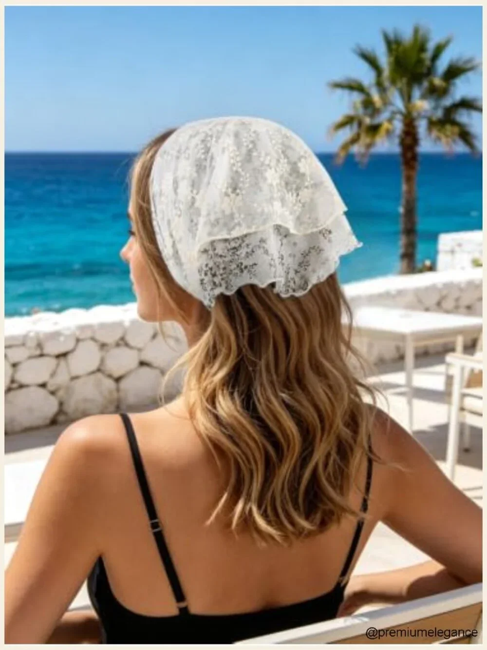 Triangle Head Scarf Lace Bandana Headband Hair Kerchief